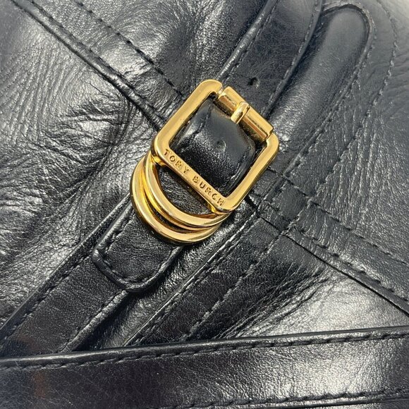 Tory Burch 'Calista' riding boots leather black 8M - Picture 14 of 14